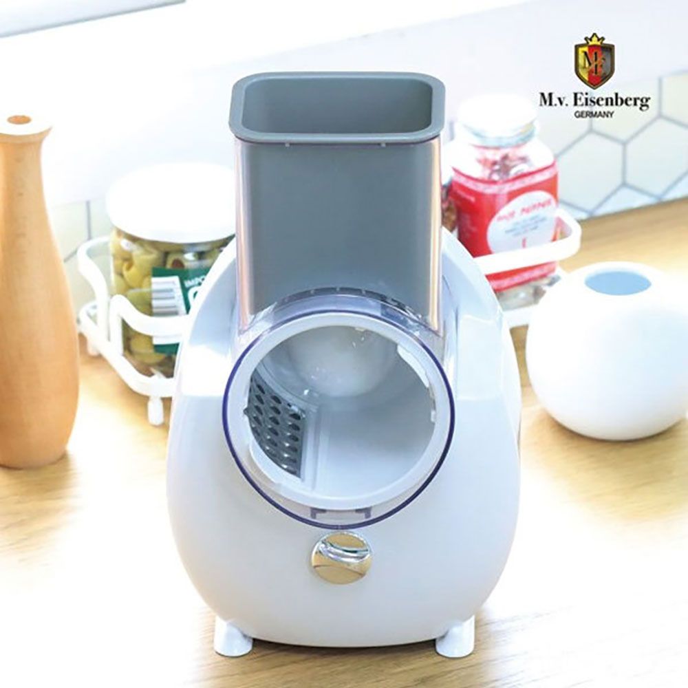 [M.v.Eisenberg] Auto Slicer – One-Touch Electric Slicer with 3 Interchangeable Blades & Durable Stainless Steel 304 Cutter